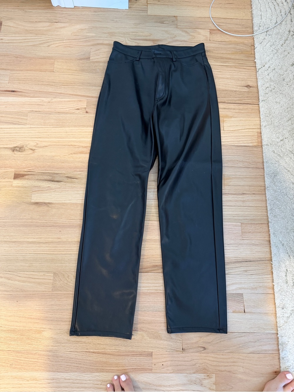 Dynamite Black Faux Leather pants size 10